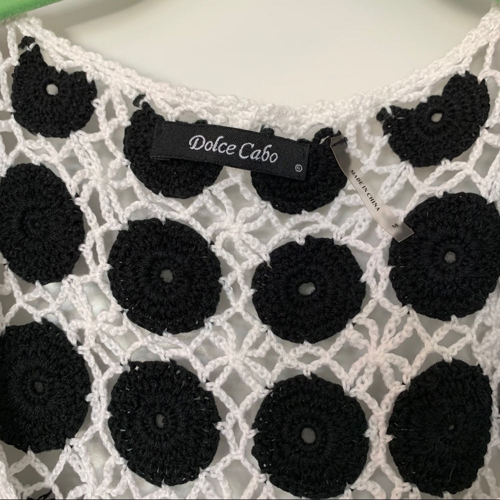 Knitted Tunic Dress Black and White - Picture 5 of 6